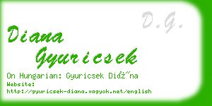 diana gyuricsek business card